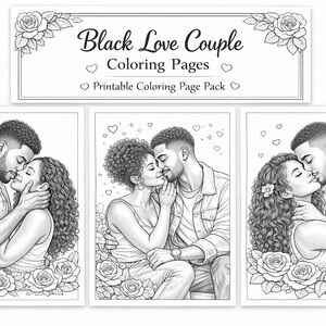 Black Love Couple Coloring Pages